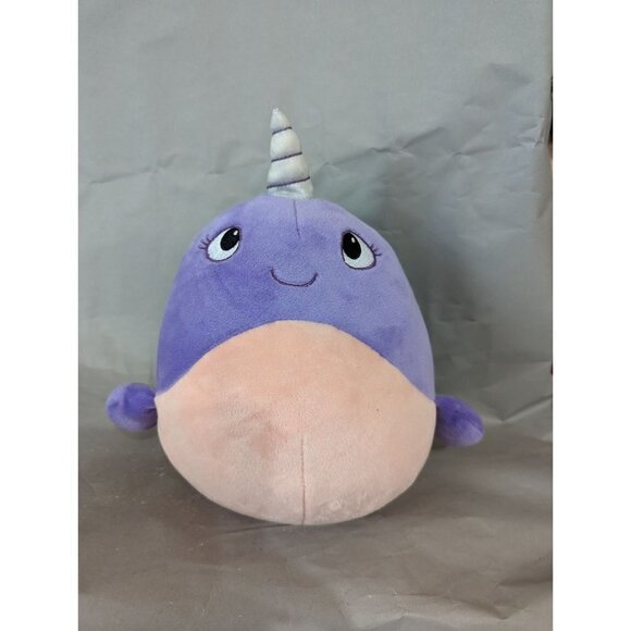Animal Adventure Purple Narwhal Unicorn Whale Soft Sensory Plush Stuffed Animal - Picture 6 of 9